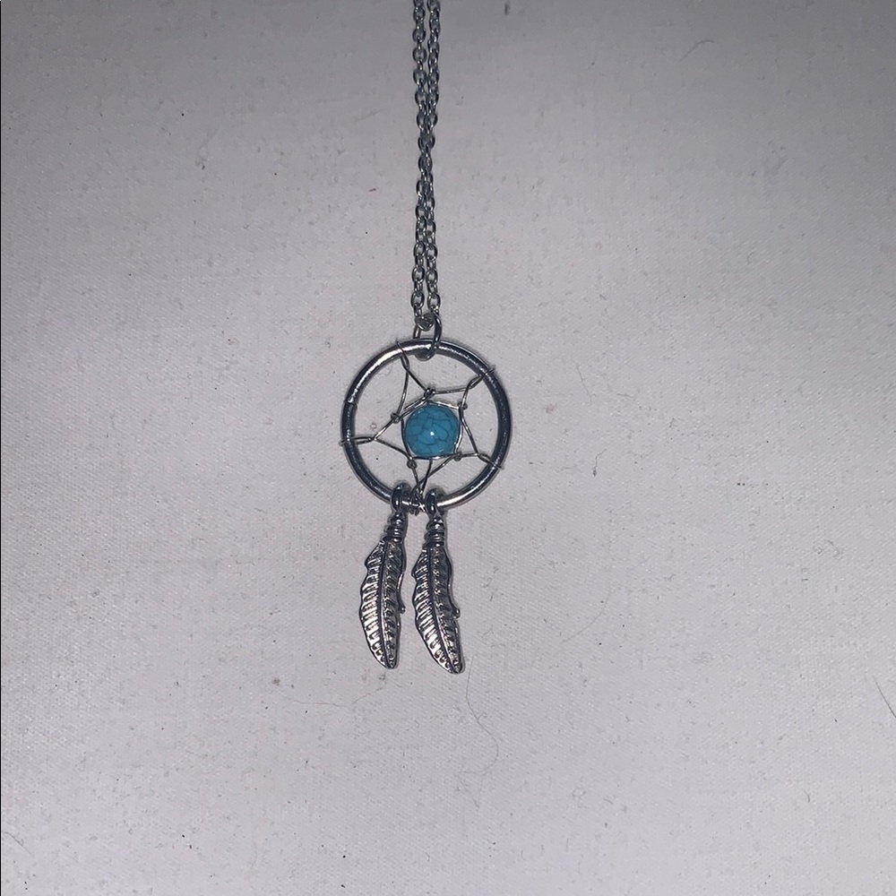 Silver Dreamcatcher Pendant Necklace